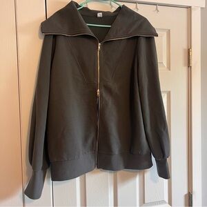 Women's dar gray double zip Jacket